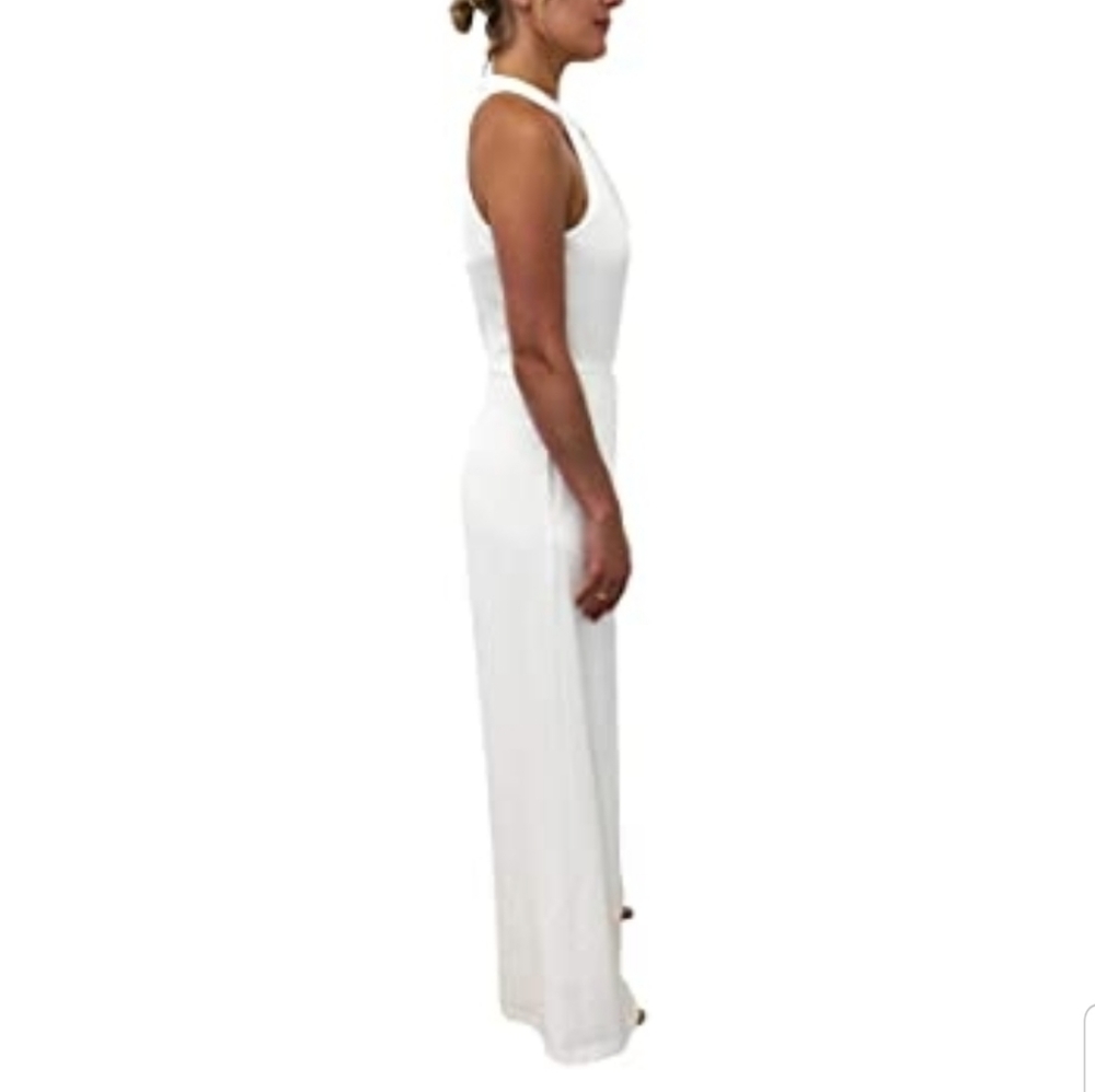Julia Jordan Ivory Twist Neck Halter Jumpsuit - Picture 5 of 6